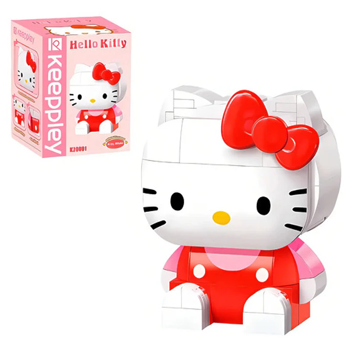 Bloques Para Armar Figura 10 Cm De Hello Kitty Keeppley Cantidad de piezas 142 6