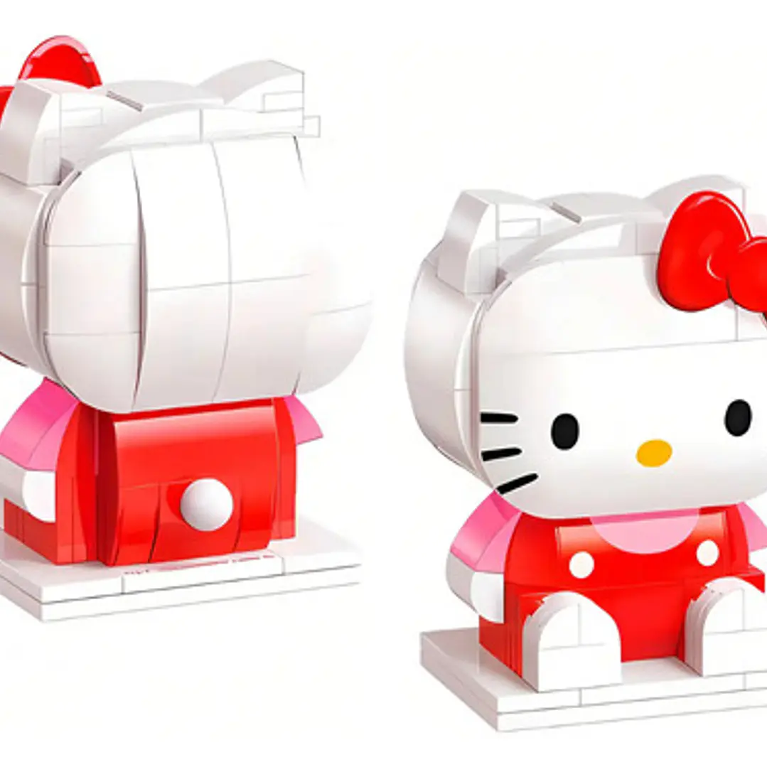 Bloques Para Armar Figura 10 Cm De Hello Kitty Keeppley Cantidad de piezas 142 7
