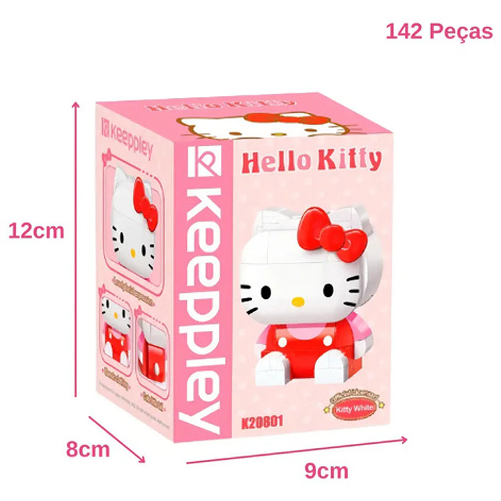Bloques Para Armar Figura 10 Cm De Hello Kitty Keeppley Cantidad de piezas 142 9