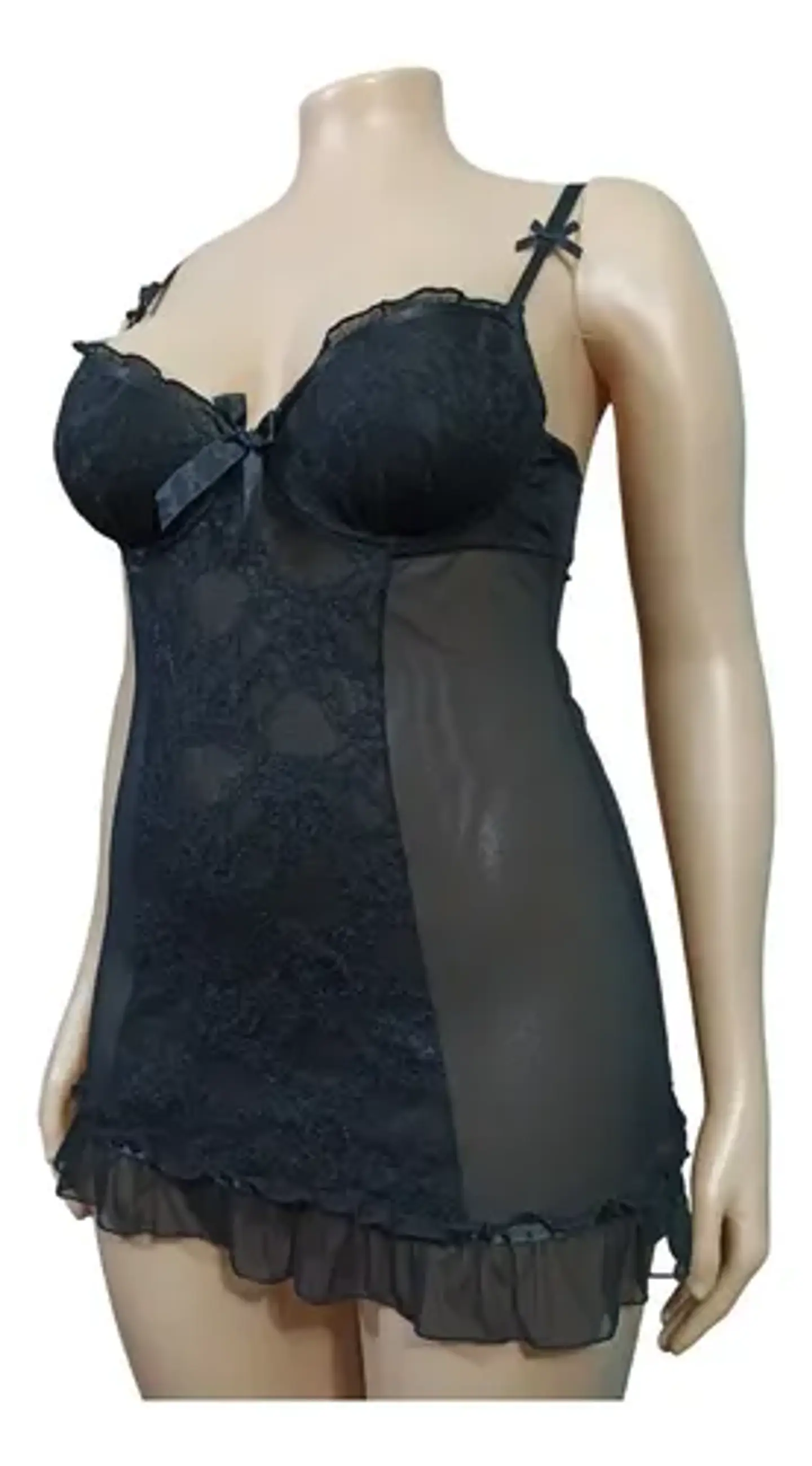 Babydoll Negro Hunkemoller Para Mujer Talla Xl 3
