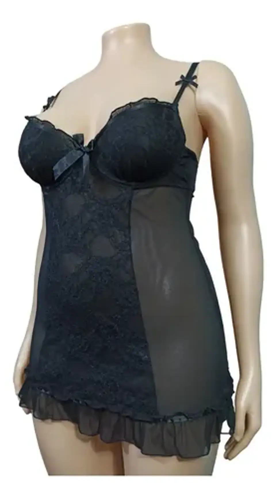 Babydoll Negro Hunkemoller Para Mujer Talla Xl 3