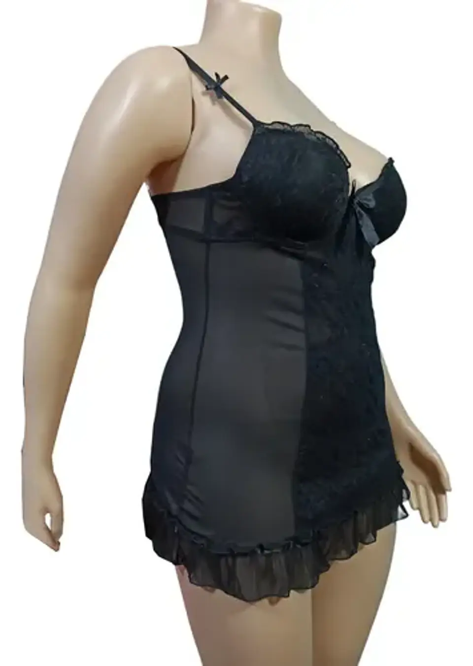 Babydoll Negro Hunkemoller Para Mujer Talla Xl 4