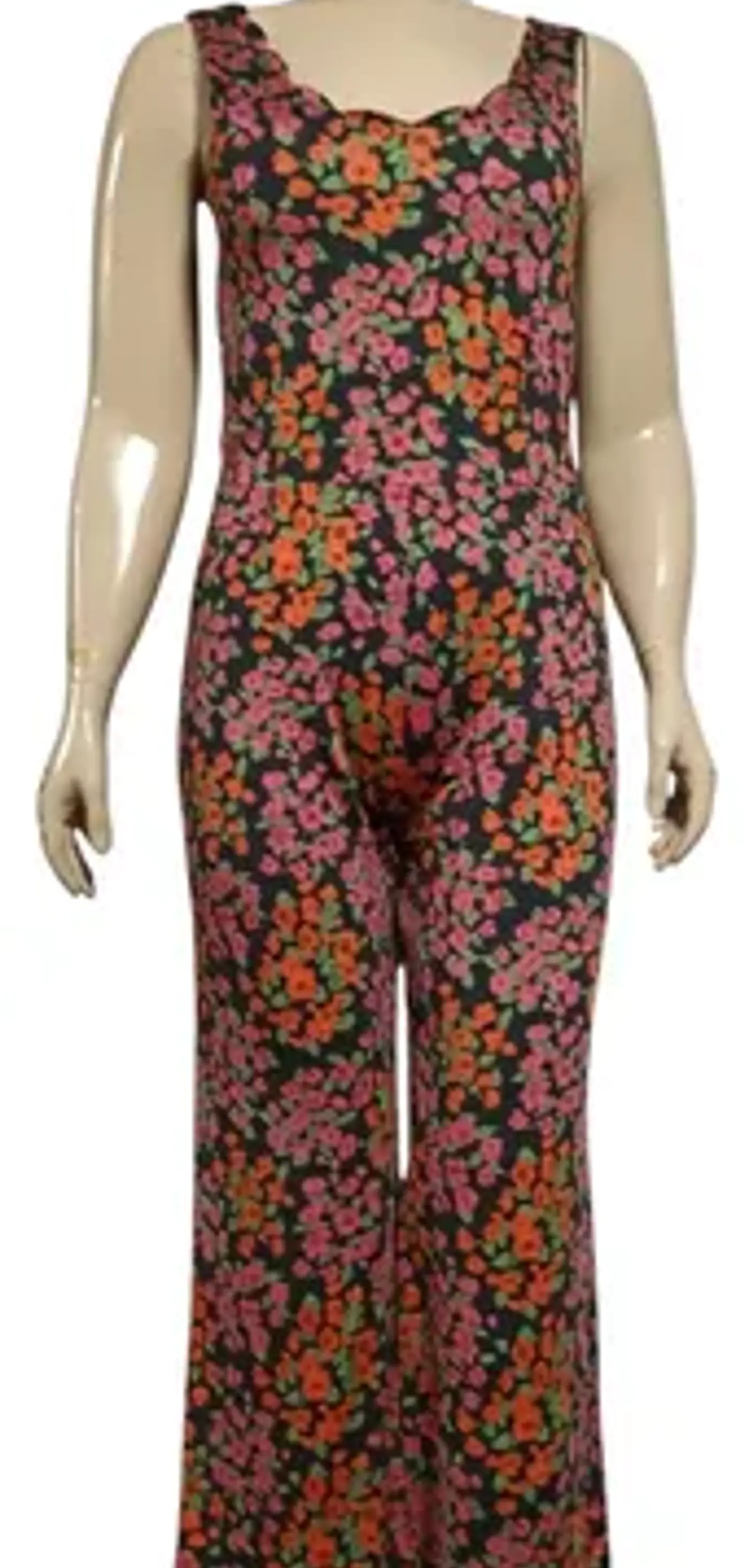 Enterito Floreado Casual Sin Mangas Marca IO - Talla S 2