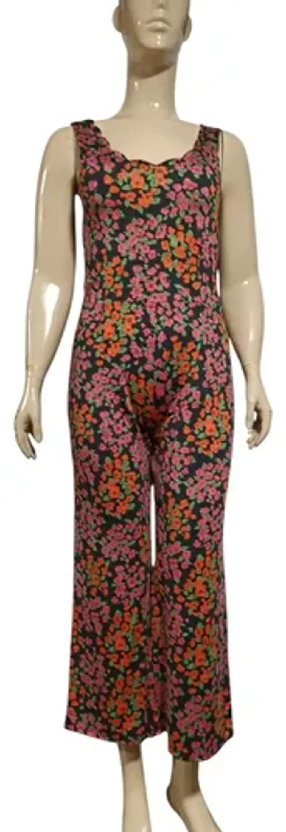 Enterito Floreado Casual Sin Mangas Marca IO - Talla S 2