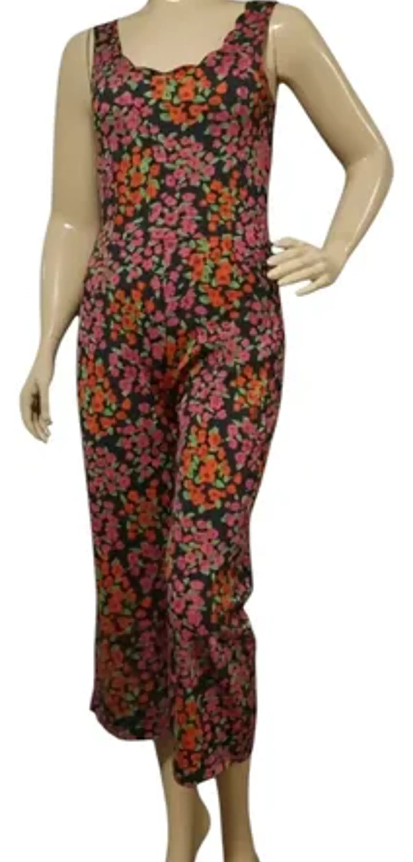 Enterito Floreado Casual Sin Mangas Marca IO - Talla S 3