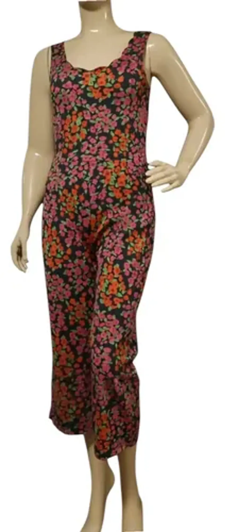 Enterito Floreado Casual Sin Mangas Marca IO - Talla S 3