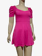 Vestido Fucsia Corto Manga Globo  H & M - Talla S - Miniatura 5