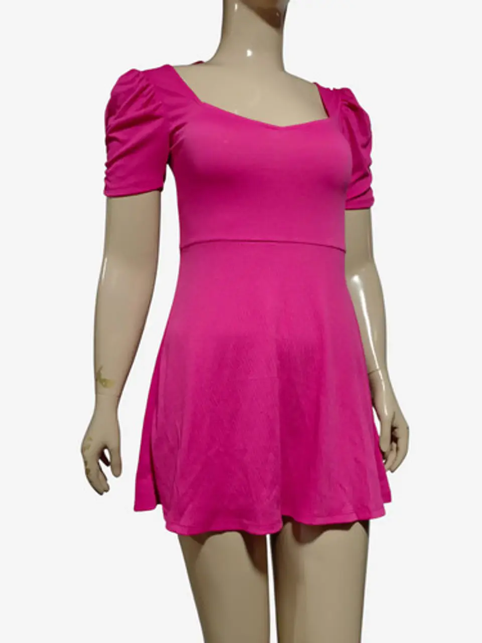 Vestido Fucsia Corto Manga Globo  H & M - Talla S 5