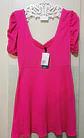 Vestido Fucsia Corto Manga Globo  H & M - Talla S - Miniatura 7