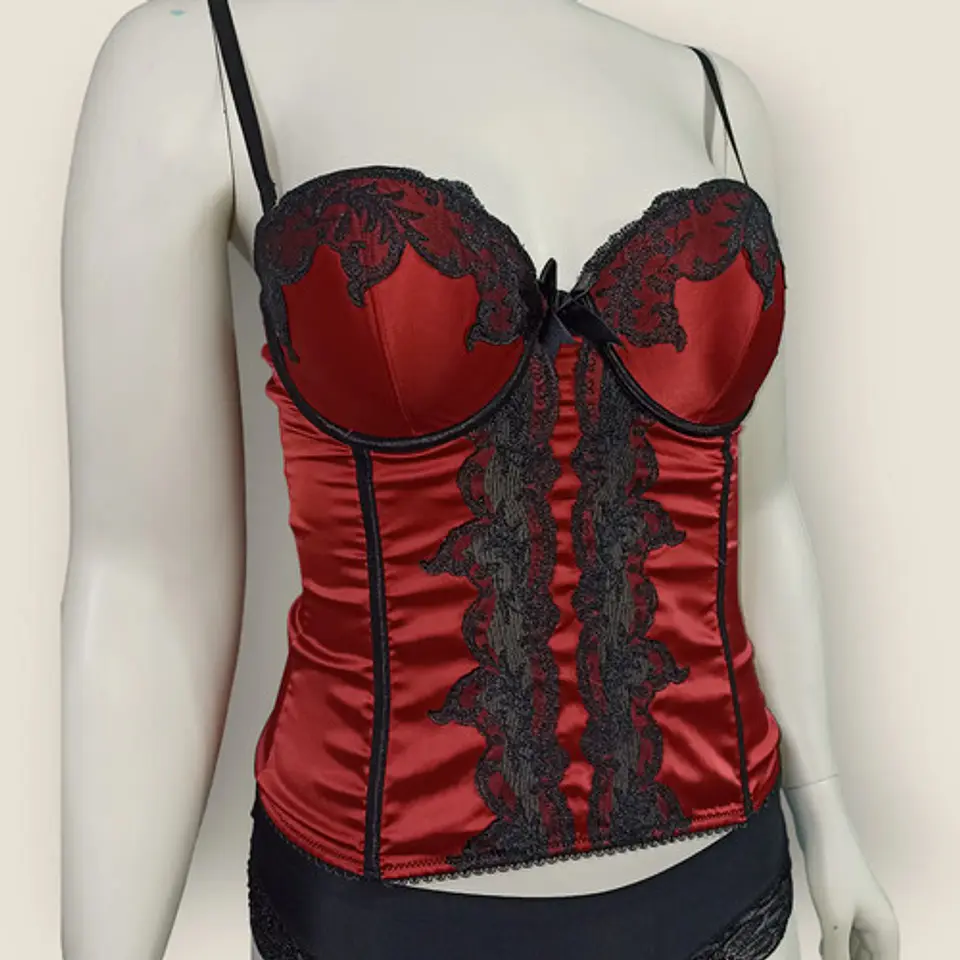 Bustier De Satén Y Encaje C&a Para Mujer Talla M 6