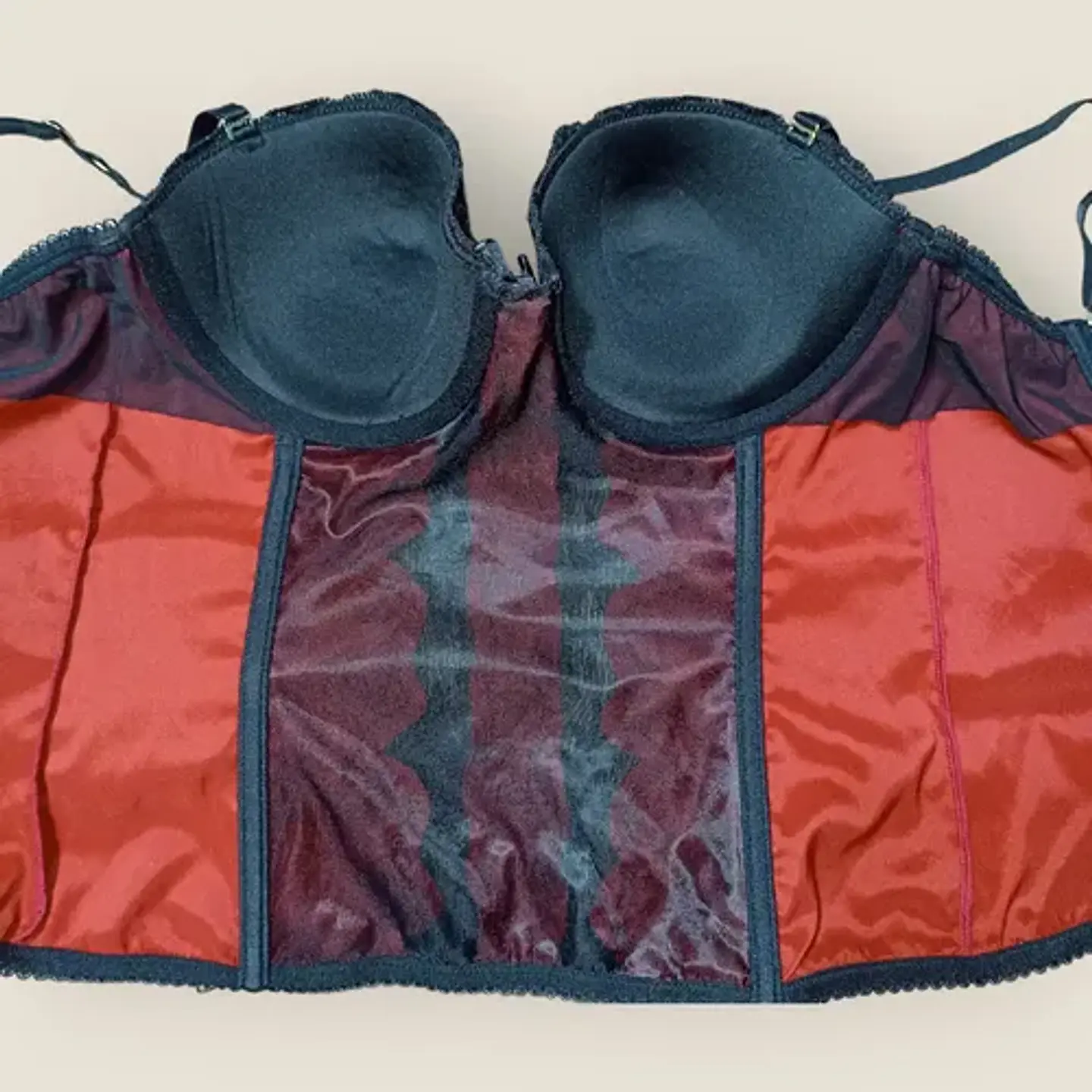 Bustier De Satén Y Encaje C&a Para Mujer Talla M 8