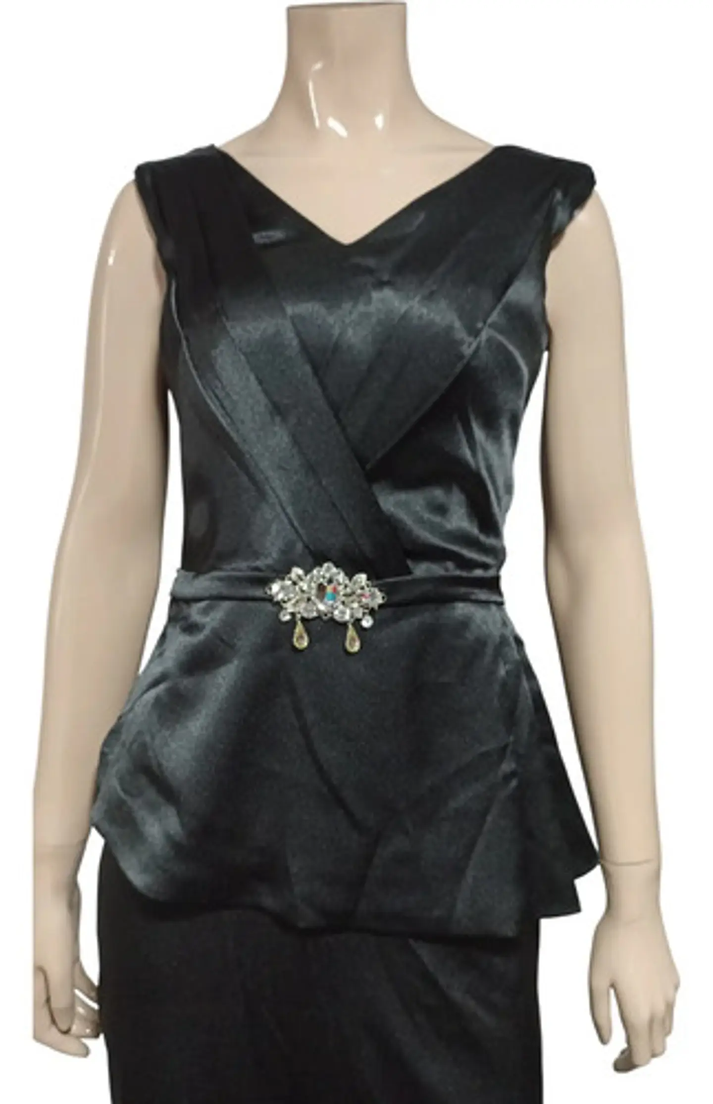 Vestido de Fiesta / Gala Corte Sirena Cintura Peplum - Talla S 3