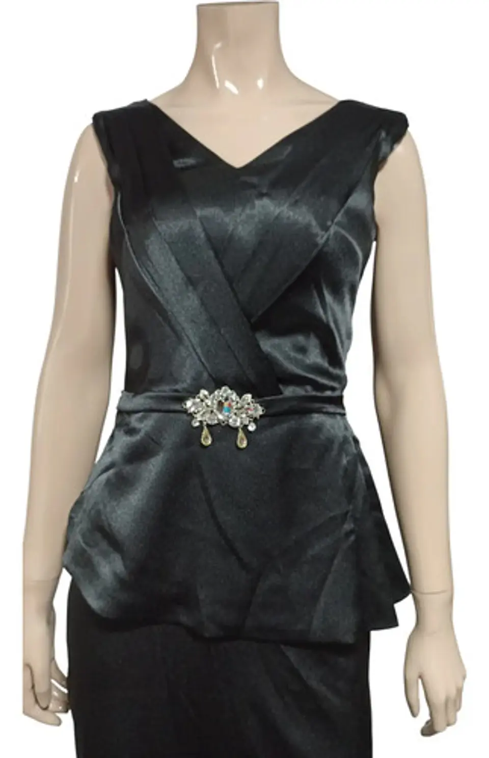 Vestido de Fiesta / Gala Corte Sirena Cintura Peplum - Talla S 3