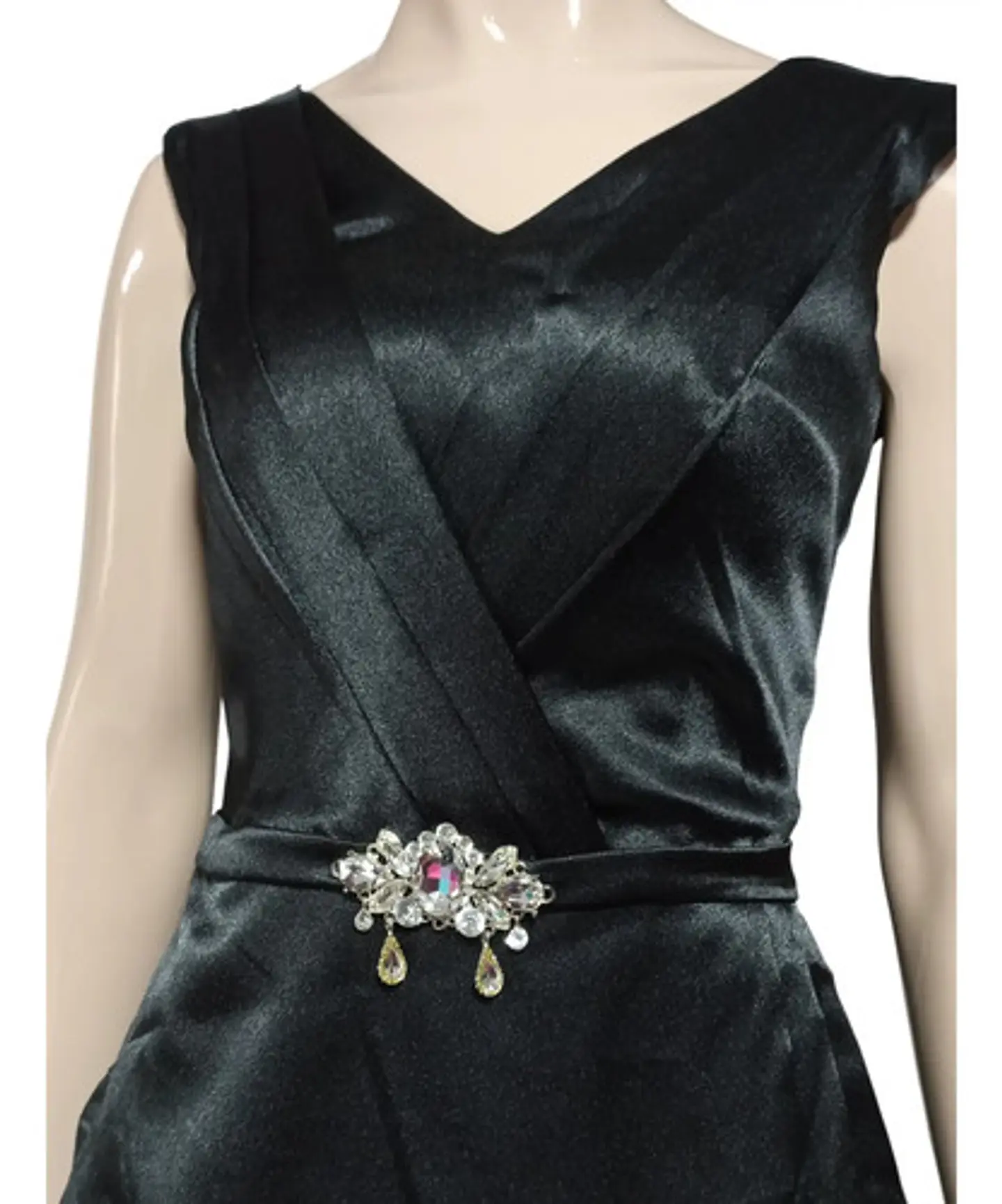 Vestido de Fiesta / Gala Corte Sirena Cintura Peplum - Talla S 4