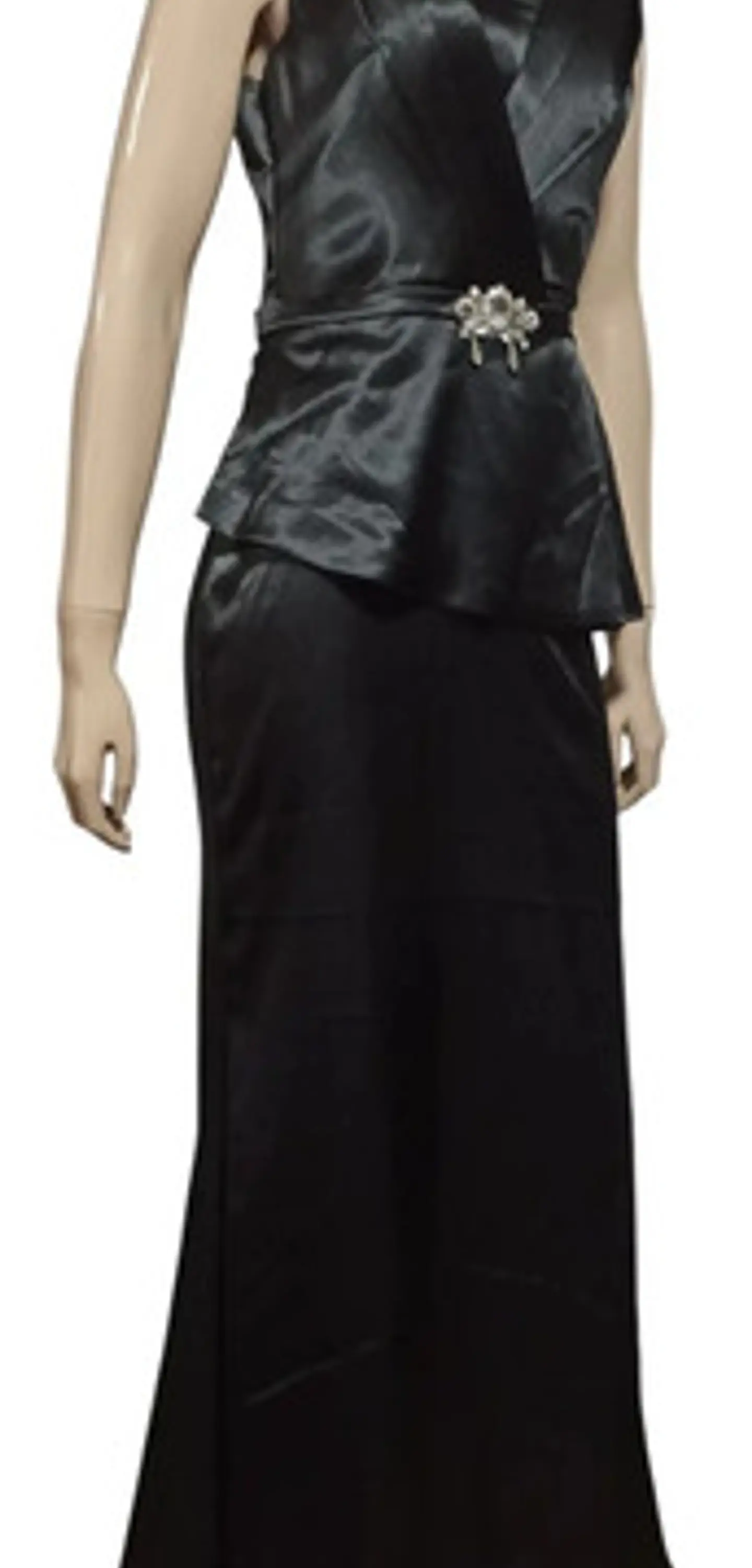 Vestido de Fiesta / Gala Corte Sirena Cintura Peplum - Talla S 5