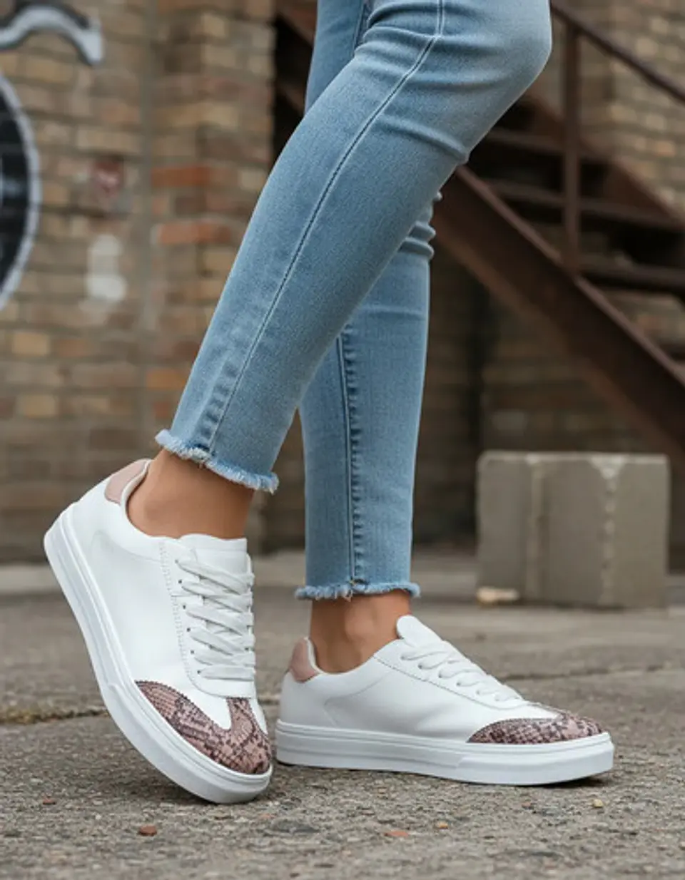 Zapatillas Blancas Urbanas Basement - Talla 38 1