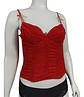 Bustier Corset Lencero Rojo De Tul Para Mujer Talla M - L - Miniatura 2