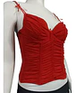 Bustier Corset Lencero Rojo De Tul Para Mujer Talla M - L - Miniatura 3
