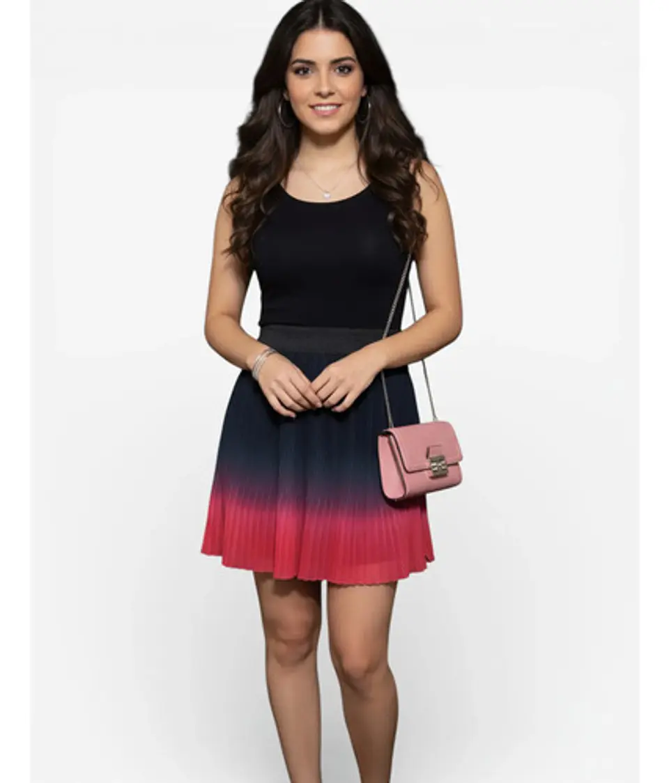Vestido Semi Formal Plisado Degrade Suzy Shier - Talla M 1
