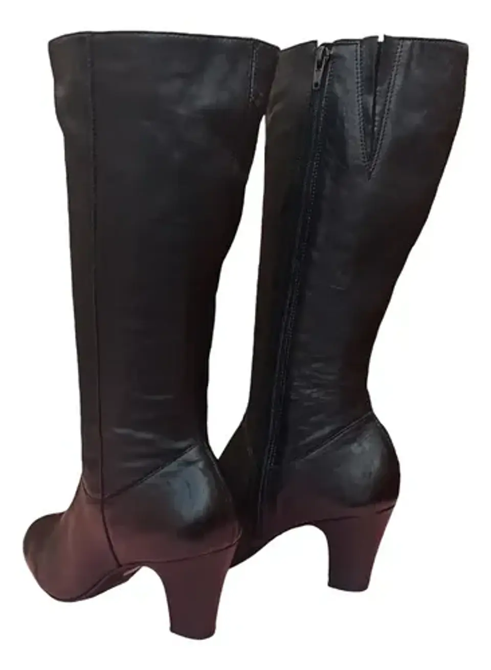 Botas Cuero Genuino a Media Pantorrilla Talla 40 - 40.5 5