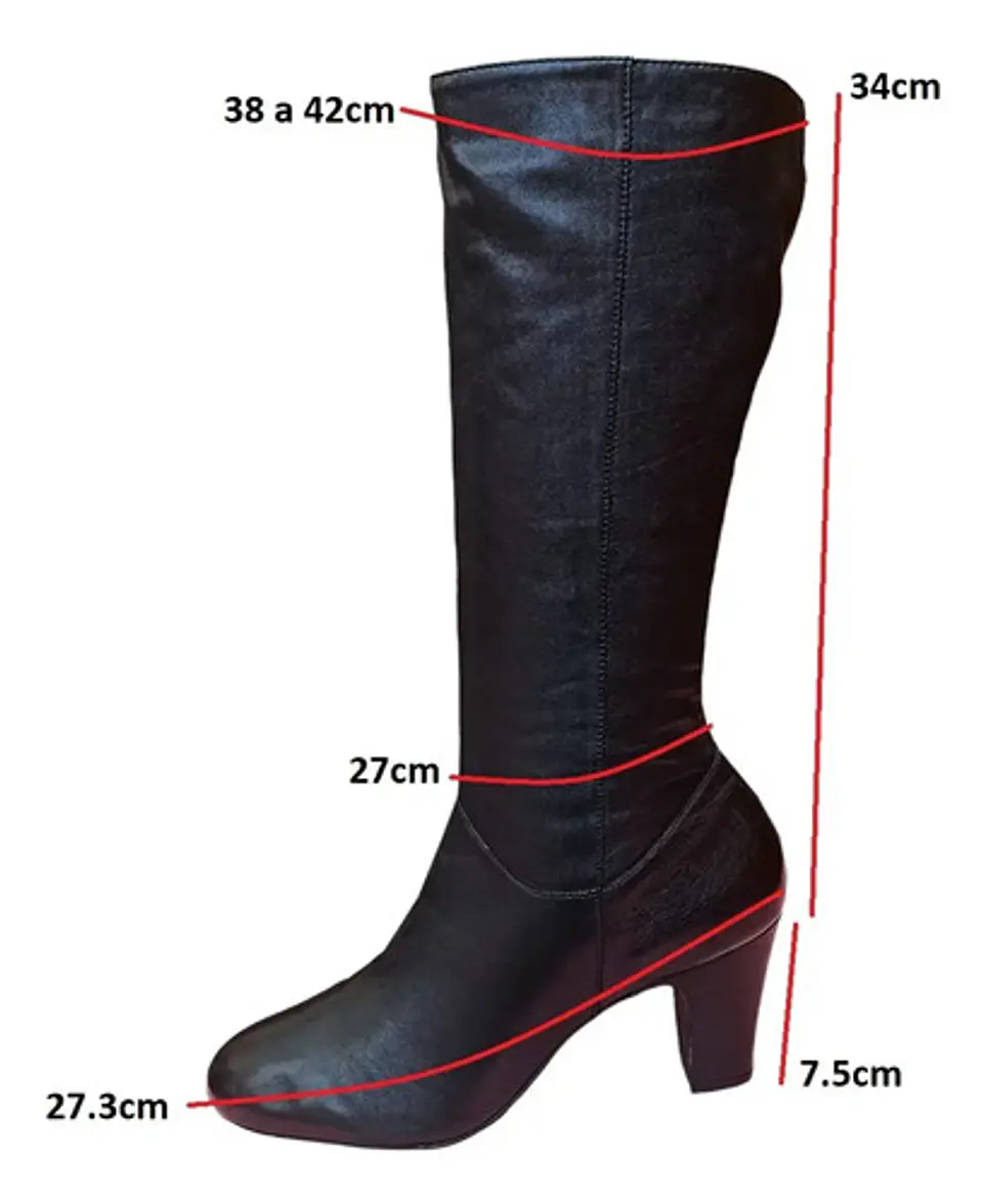 Botas Cuero Genuino a Media Pantorrilla Talla 40 - 40.5 8