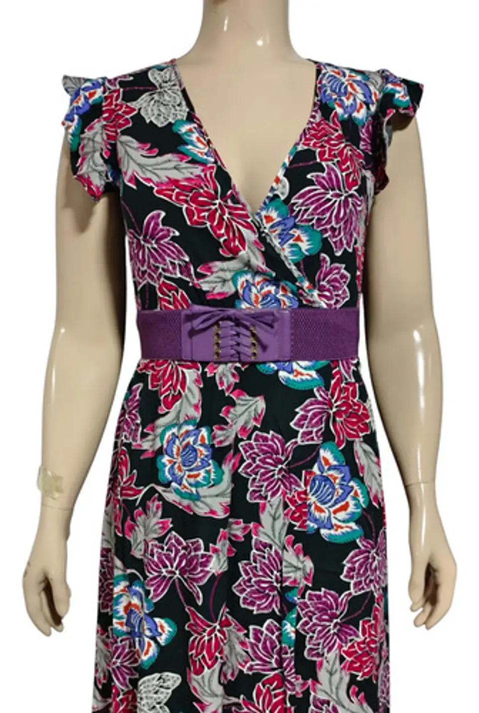 Maxi Vestido Tatienne Escote Cruzado Con Cinturón - Talla M 3