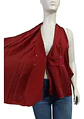 Blusa Satín Rojo Ann Taylor Sin Mangas Con Cinturón Talla M - Miniatura 5