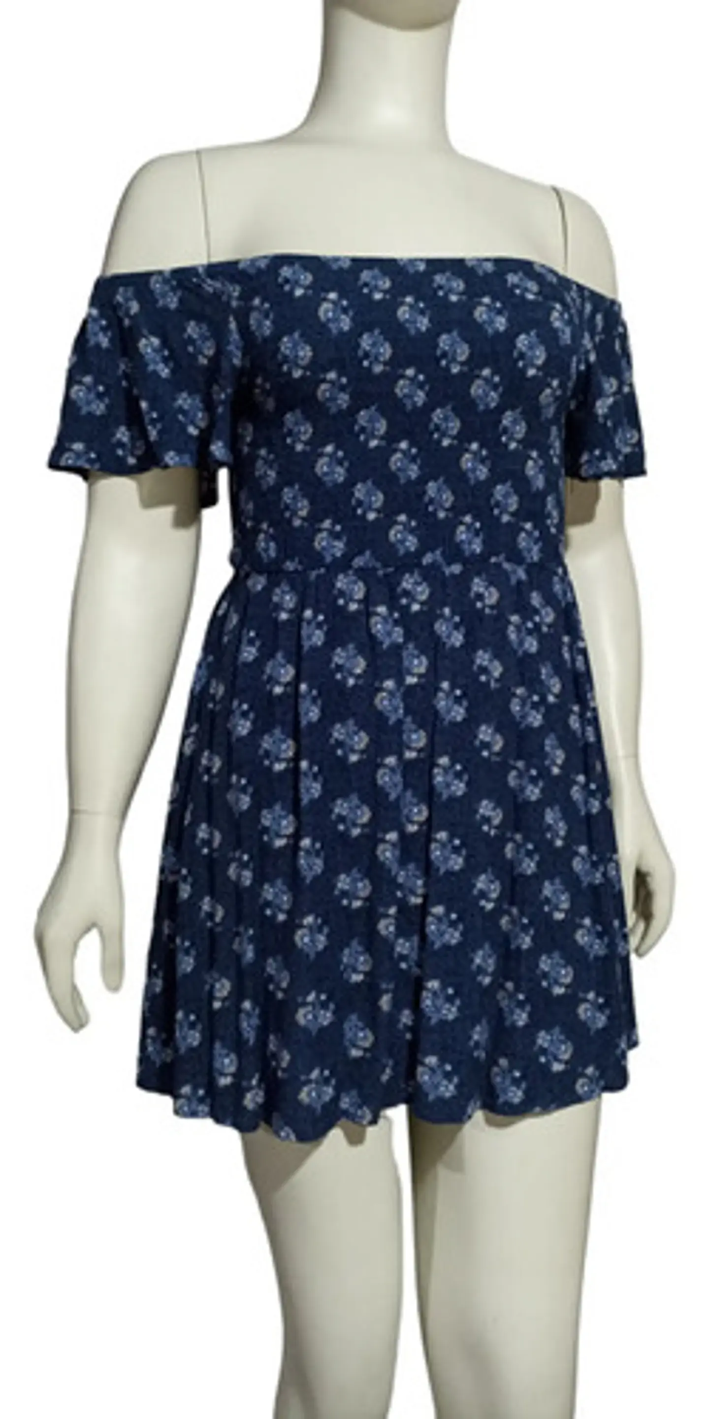Vestido Cuello Bote Lois Jeans Estampado Floral Talla L 2