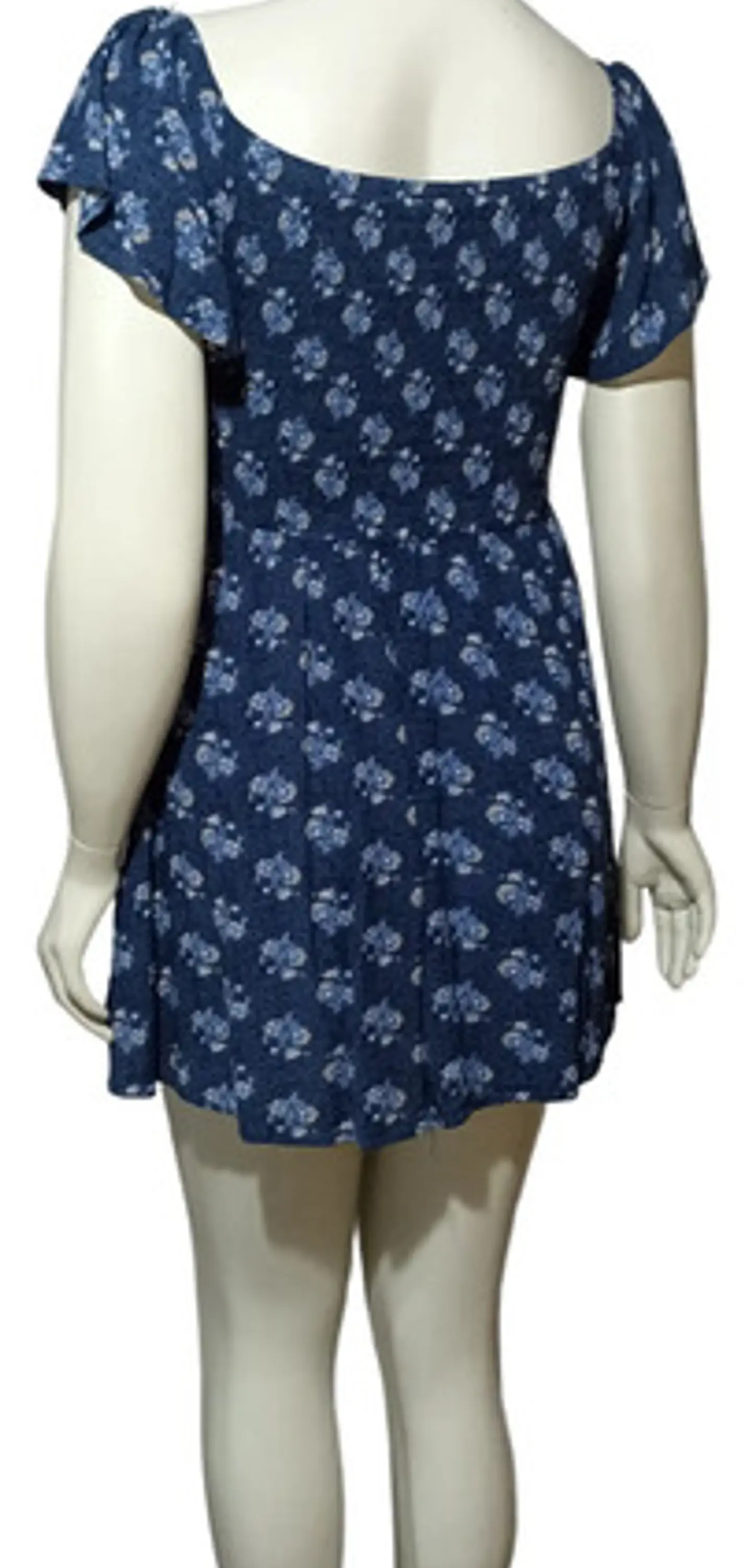 Vestido Cuello Bote Lois Jeans Estampado Floral Talla L 6