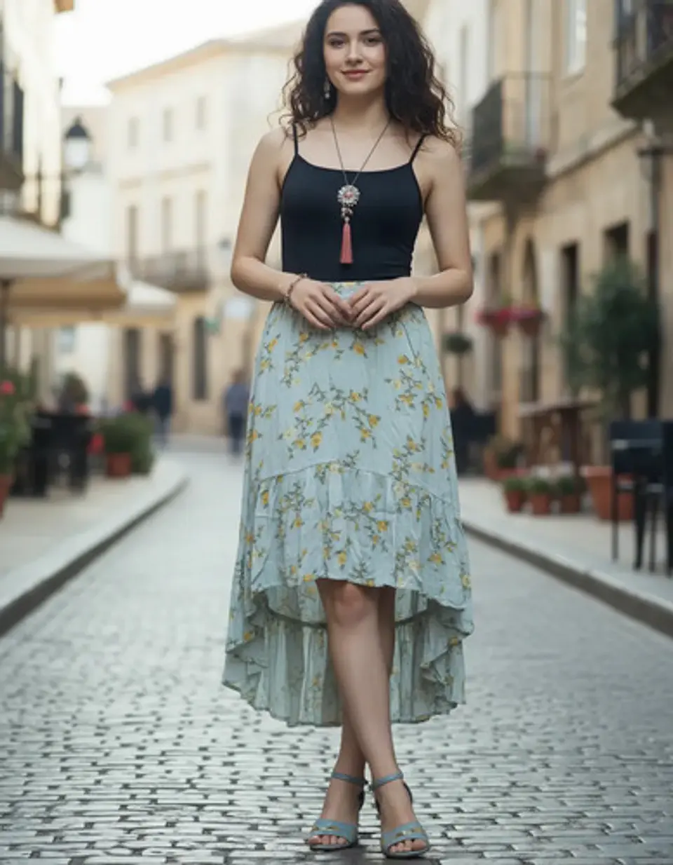 Falda Floral Asimétrica Importada Xhilaration Talla M - L 1