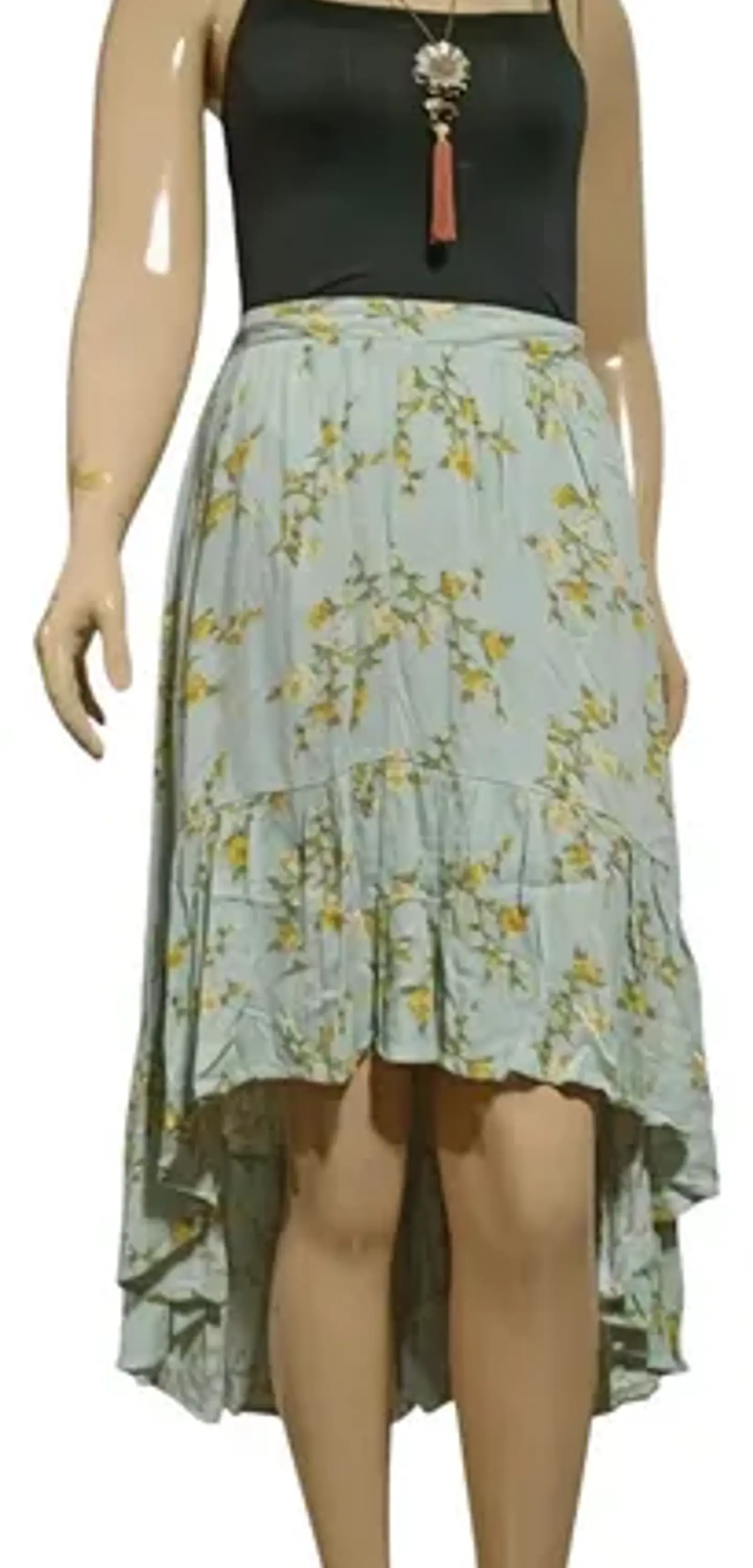 Falda Floral Asimétrica Importada Xhilaration Talla M - L 2