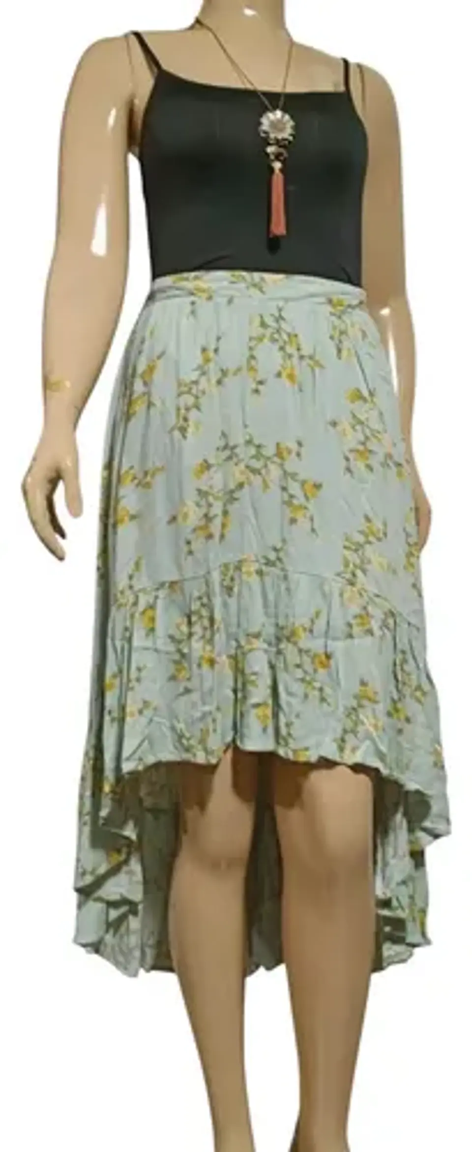 Falda Floral Asimétrica Importada Xhilaration Talla M - L 2