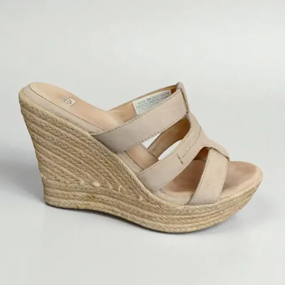 Sandalias de Cuña Marca Ugg Modelo Tawnie Beige - Talla 38 2