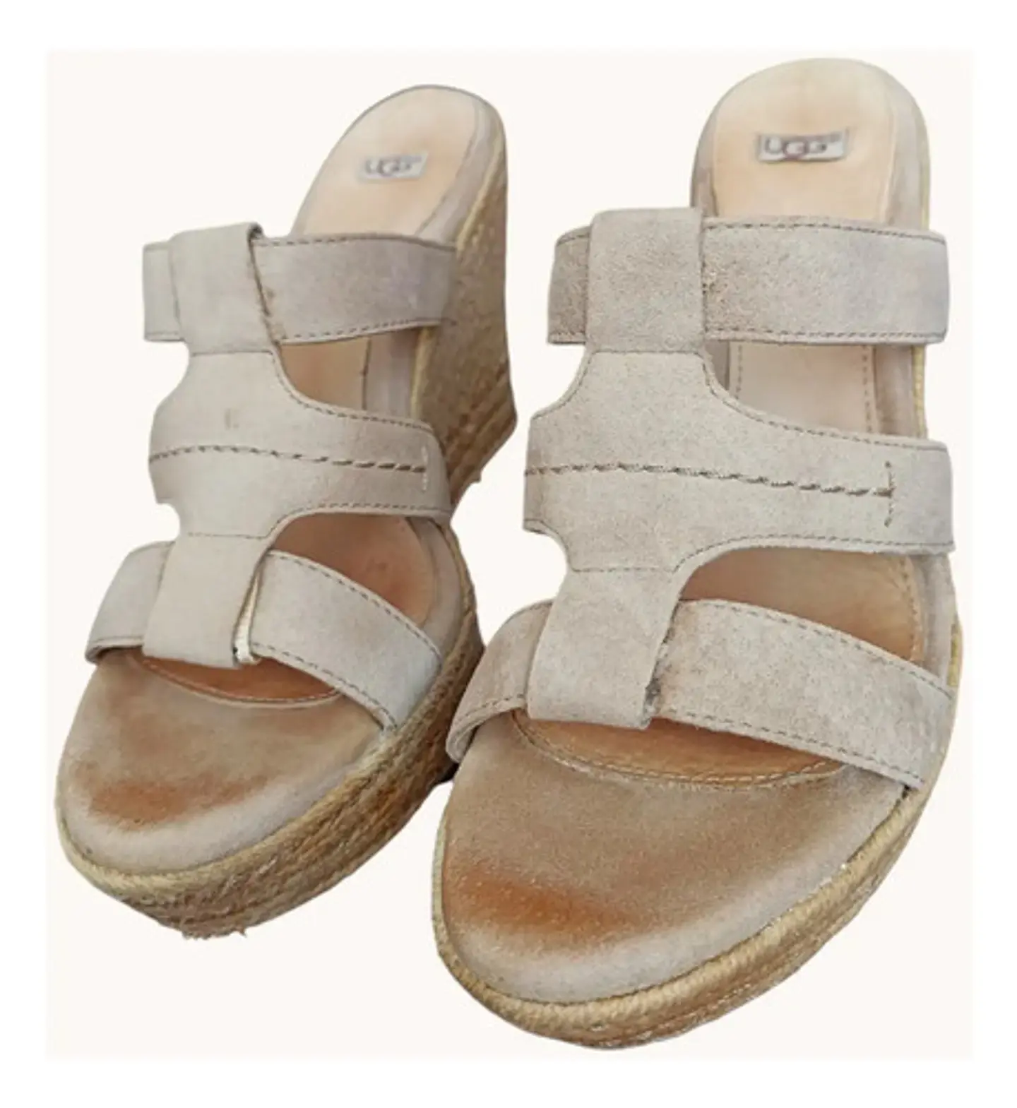 Sandalias de Cuña Marca Ugg Modelo Tawnie Beige - Talla 38 8