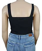 Crop Negro Tejido Opposite Mujer Talla L - Miniatura 4