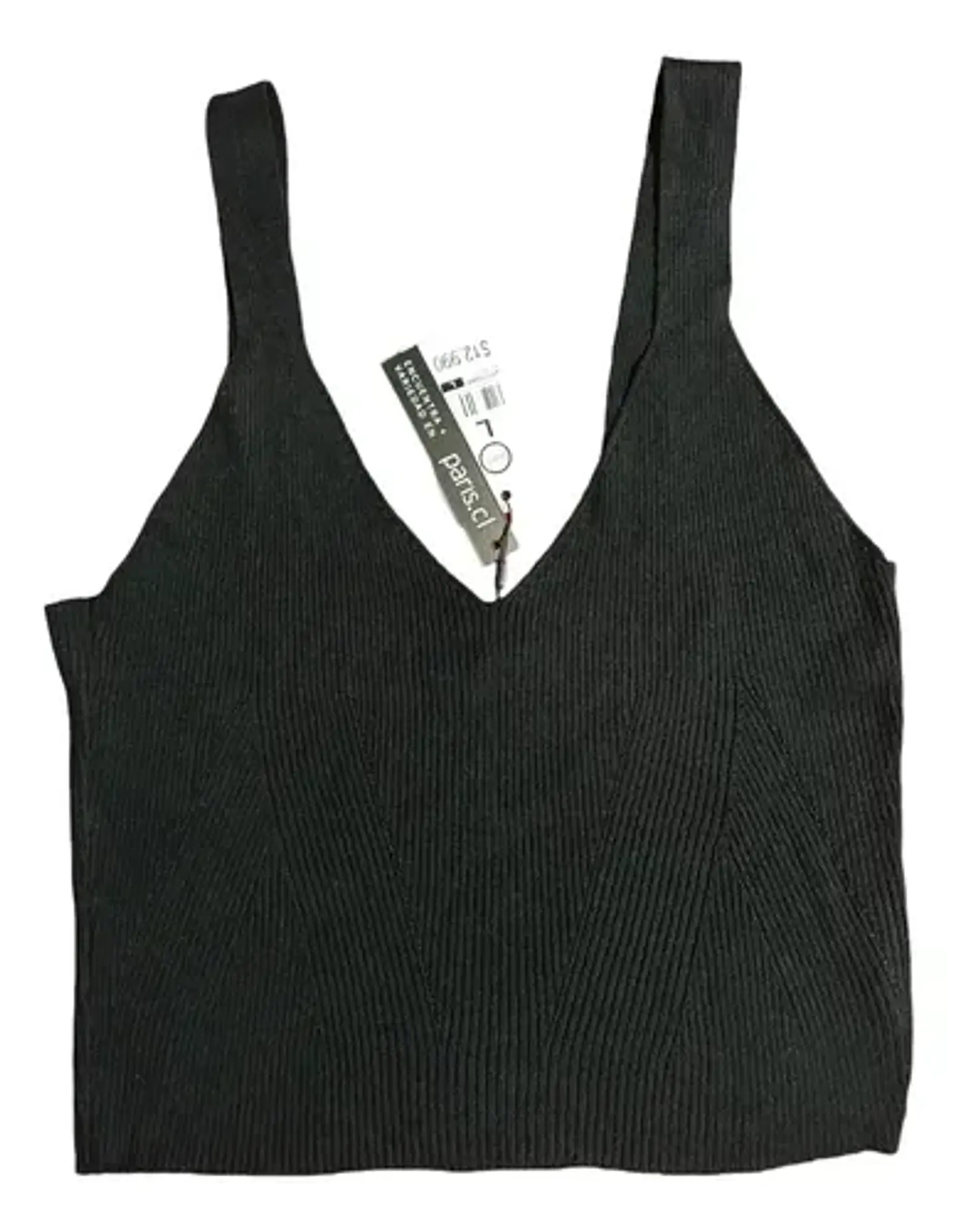 Crop Negro Tejido Opposite Mujer Talla L 5