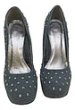 Stilettos Plataforma Denim Con Tachas Y Suela Roja Talla 37 - Miniatura 6