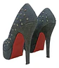 Stilettos Plataforma Denim Con Tachas Y Suela Roja Talla 37 - Miniatura 8