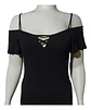 Maxi Vestido Negro Marca IO - Hombros Caídos Talla M - Miniatura 6