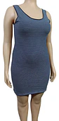 Vestido Corto Ajustado Elastizado A Rayas Mujer Talla L - XL - Miniatura 3