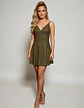 Mini Vestido De Fiesta - Noche Dorado Oscuro Talla M - Miniatura 1