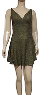 Mini Vestido De Fiesta - Noche Dorado Oscuro Talla M - Miniatura 2