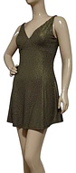 Mini Vestido De Fiesta - Noche Dorado Oscuro Talla M - Miniatura 3