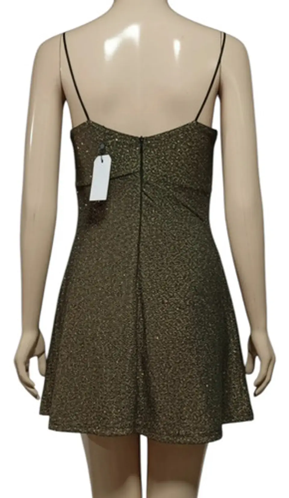 Mini Vestido De Fiesta - Noche Dorado Oscuro Talla M 6