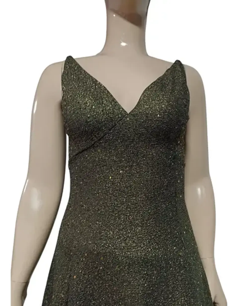 Mini Vestido De Fiesta - Noche Dorado Oscuro Talla M 7