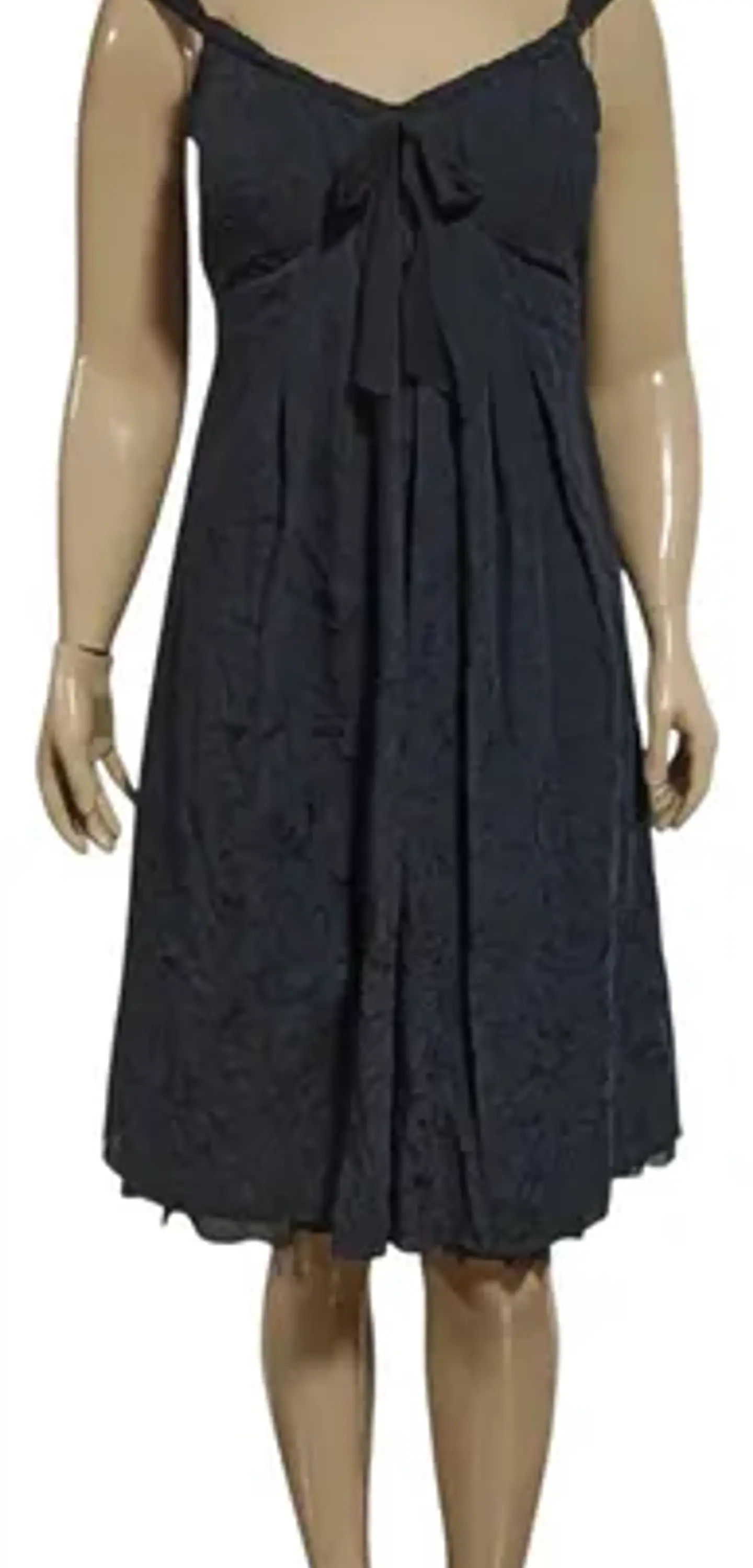 Vestido Negro Midi Semi Formal De Algodón Importado Talla M 2
