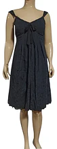 Vestido Negro Midi Semi Formal De Algodón Importado Talla M - Miniatura 2