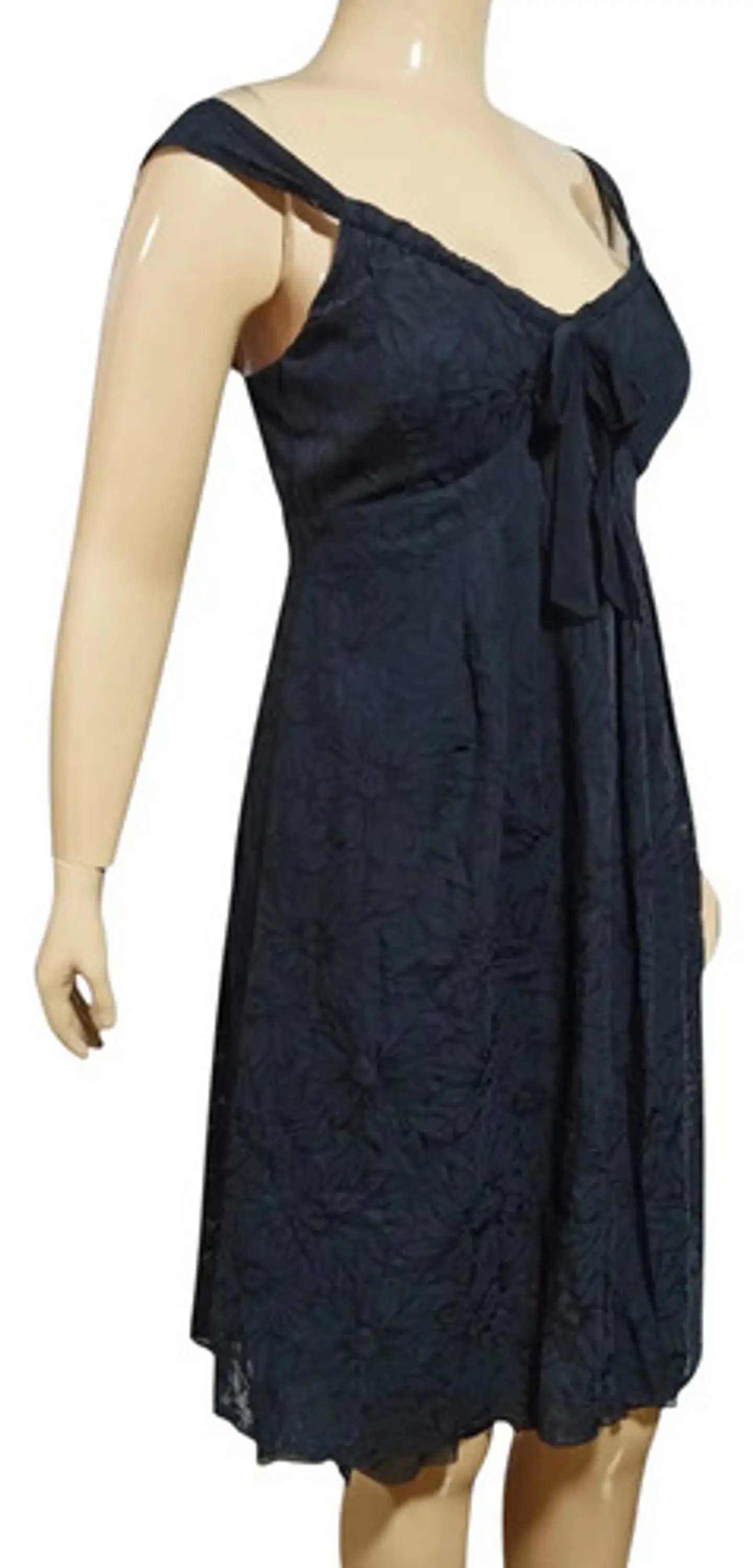 Vestido Negro Midi Semi Formal De Algodón Importado Talla M 3