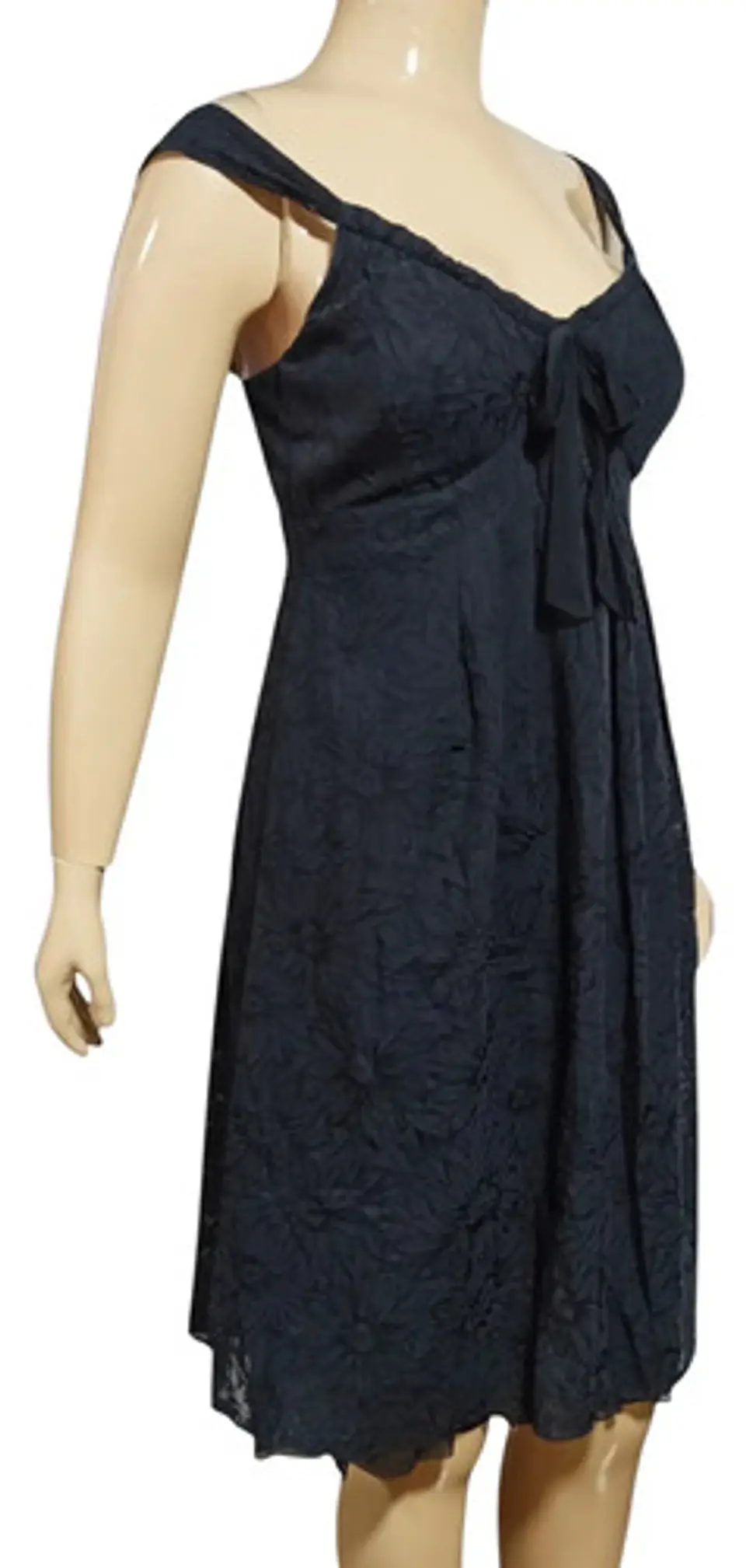 Vestido Negro Midi Semi Formal De Algodón Importado Talla M 3