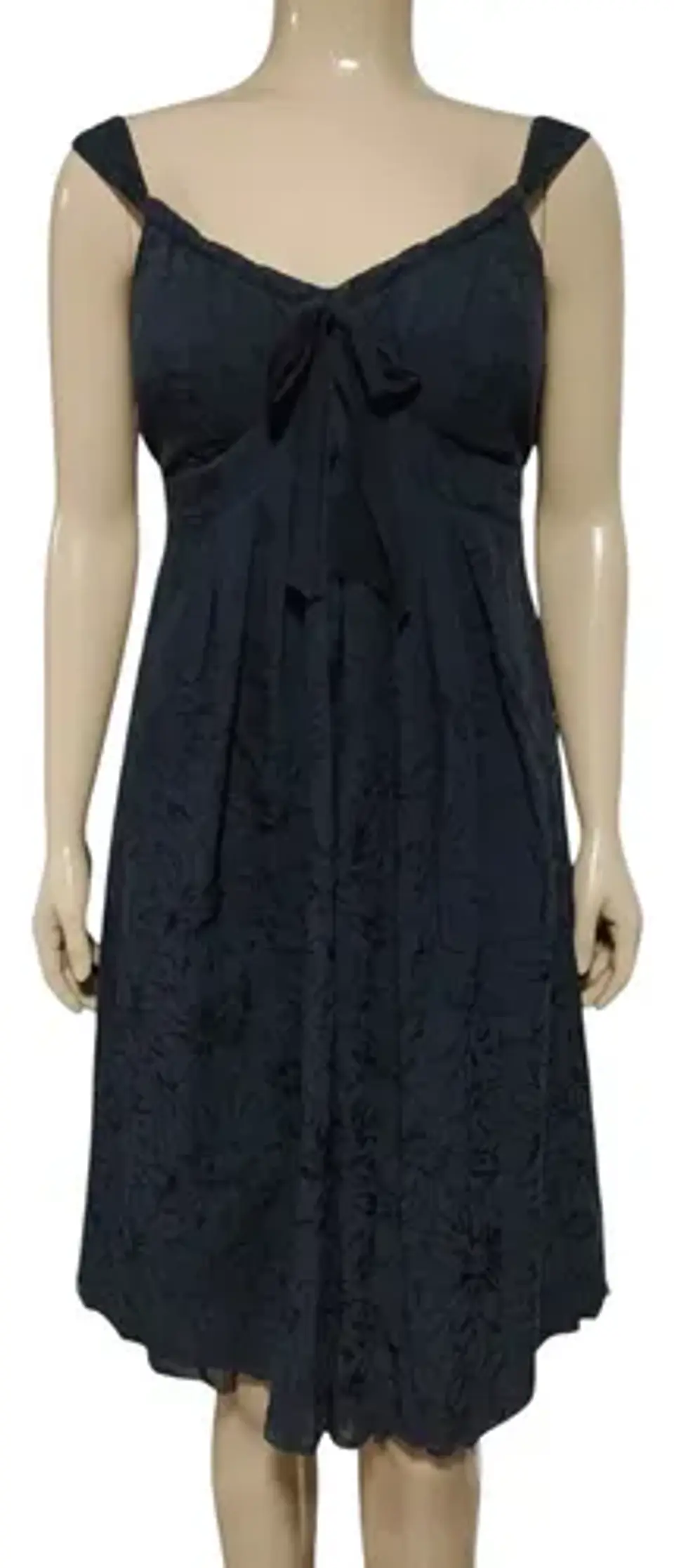 Vestido Negro Midi Semi Formal De Algodón Importado Talla M 4